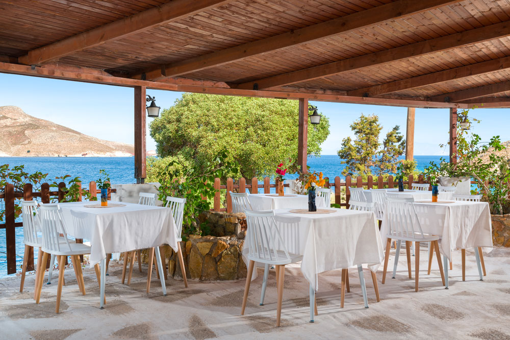 hotel breakfast in Tilos greece